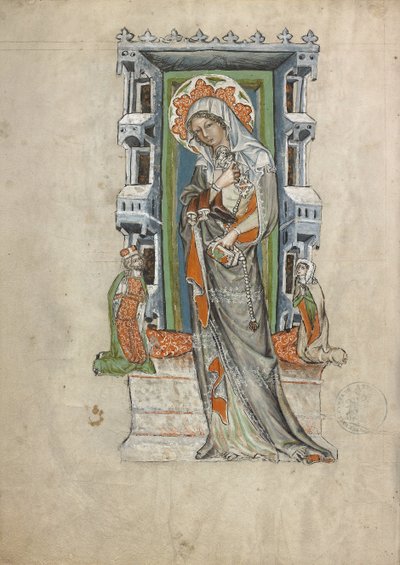 Saint Hedwig of Silesia with Duke Ludwig of Legnica and Brieg and Duchess Agnès by Court workshop of Duke Ludwig I
