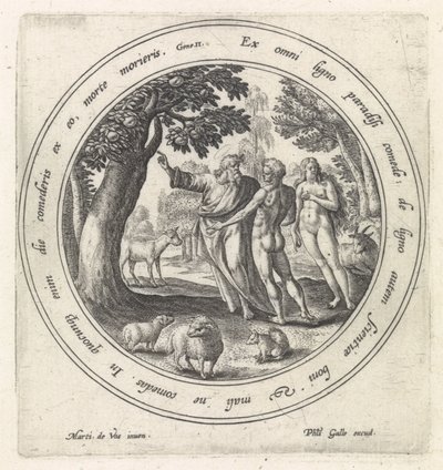 The Temptation of Adam and Eve in Paradise History of Adam and Eve (series title) by Crispijn van de Passe (I)