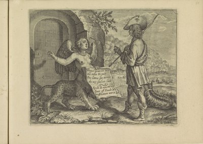 Conversation Between a Sphinx and a Shepherd by Crispijn van de Passe (II)