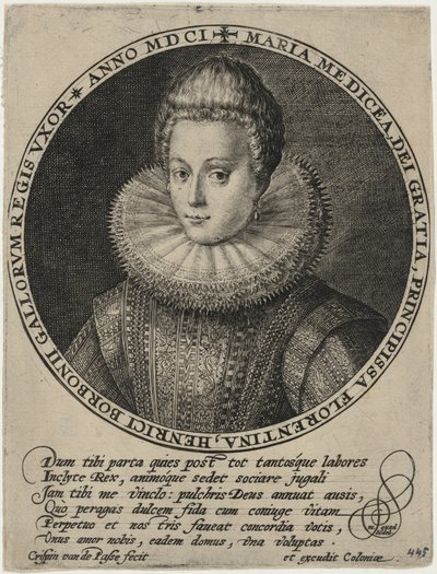 Marie de Medicis, Queen of France by Crispijn van de Passe I