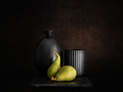 Moody Pears Still Life by Cristiano Giani
