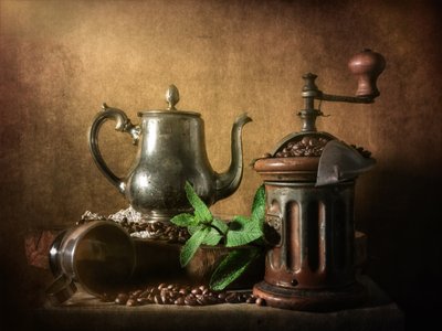 Rustic Coffee Grinder Teapot by Cristiano Giani