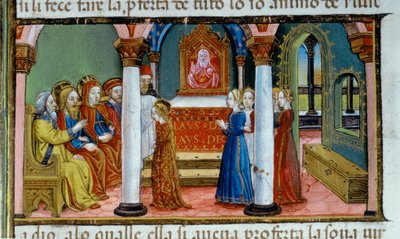 Illumination Depicting Mary Taking the Vow of Virginity by Cristoforo De Predis