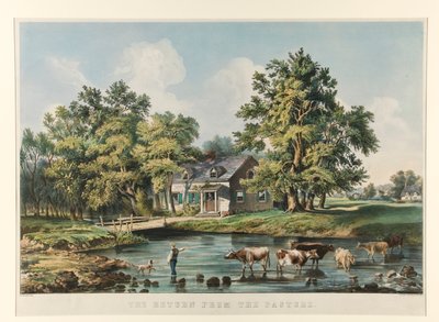The Return from the Pasture by Currier and Ives