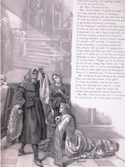 Juliet: "Is there no pity sitting in the clouds?", illustration from 