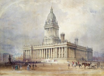 Design for Leeds Town Hall by Cuthbert Brodrick