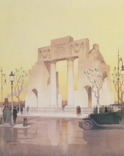 The Mercantile Marine Monument, Built by Edwin Landseer Lutyens by Cyril Farey