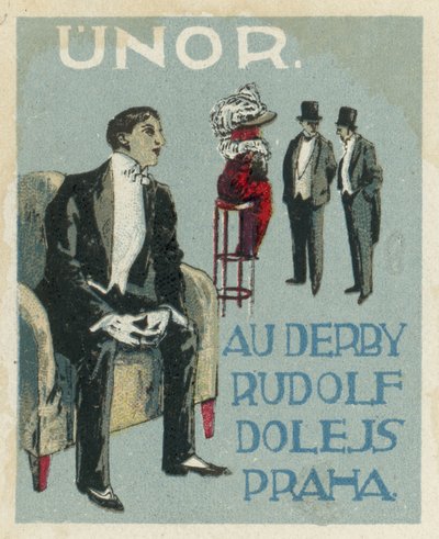February. Au Derby Rudolf Dole fashions, Prague by Czech School