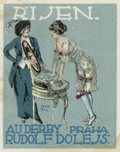 October. Au Derby Rudolf Dole fashions, Prague by Czech School