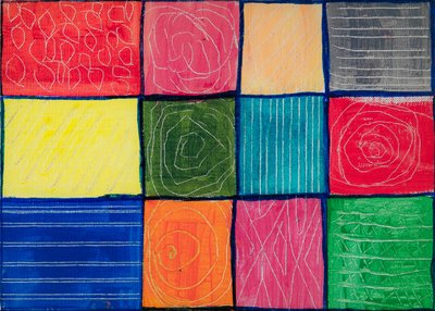 Colorful Pattern Grid by Dale Hefer