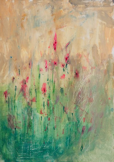 Vibrant Floral Abstract by Dale Hefer