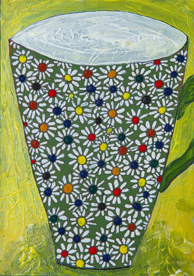 Colorful Daisy Teacup by Dale Hefer & Family