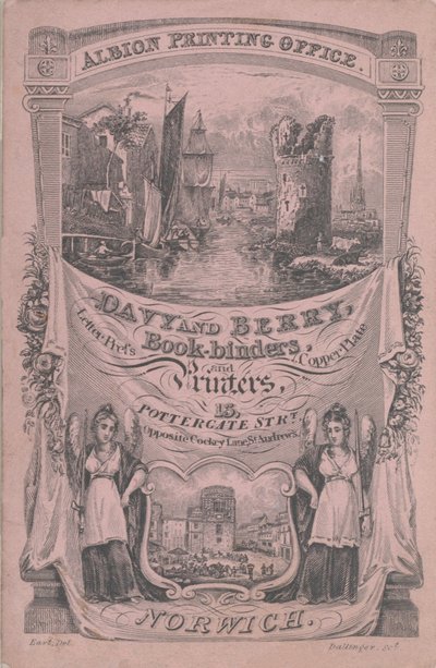 Trade Card for Davy and Berry, Book-Binder and Printer by Dallinger