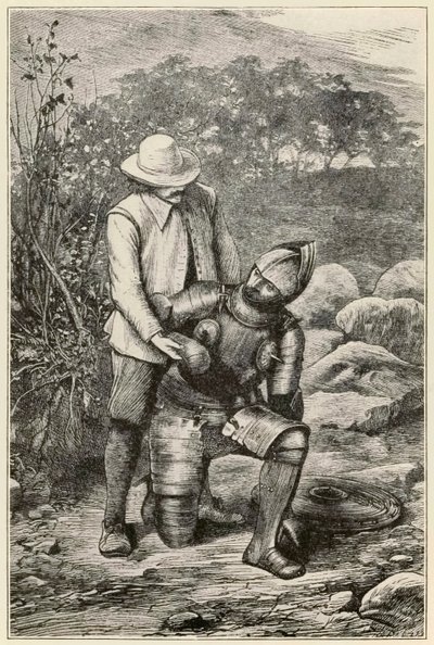 Christian and Faithful join company (from The Pilgrims Progress by John Bunyan, illustration by Thomas Dalziel) by Dalziel Brothers