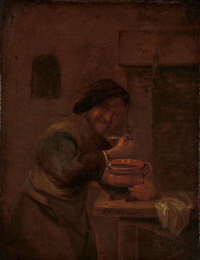 Man Eating from an Earthenware Pot by Daniel Boone