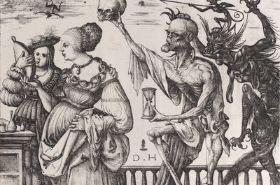 Death and the Devil Surprising Two Women by Daniel Hopfer
