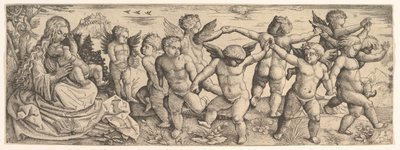 Virgin and Child with Angels Dancing in a Landscape by Daniel Hopfer