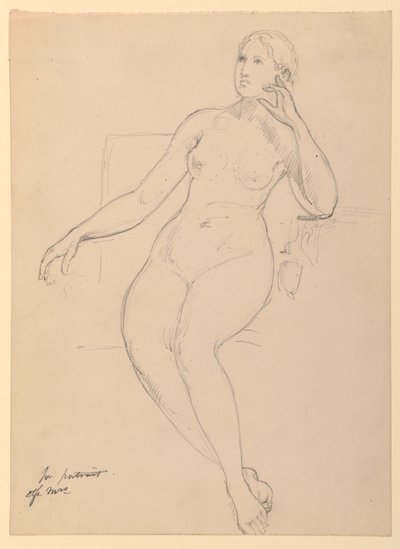 Female Nude Seated, 1870–80 by Daniel Huntington