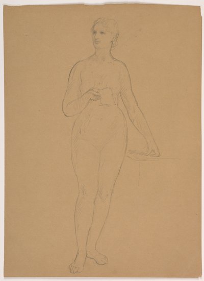 Female Nude Standing, 1850–60 by Daniel Huntington
