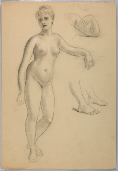 Female Nude Standing, Sep, 1860–70 by Daniel Huntington