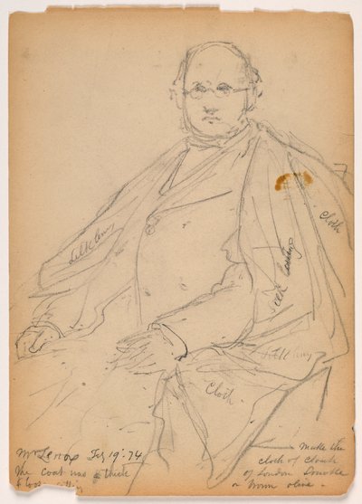 James Lenox Seated, February 19, 1874 by Daniel Huntington