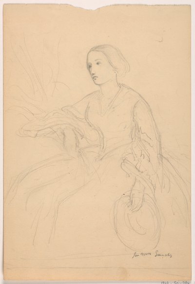 Mrs. Sheppard Gandy Seated; Verso: Mrs. Sheppard Gandy Seated, 1859 by Daniel Huntington
