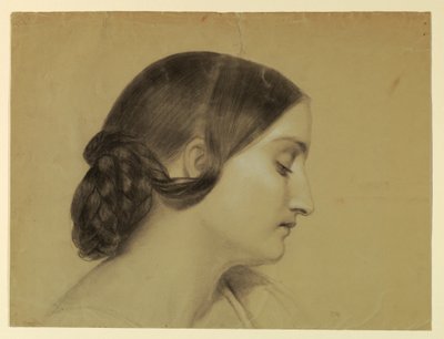 Profile of a Woman with a Braided Knot, ca. 1845 by Daniel Huntington