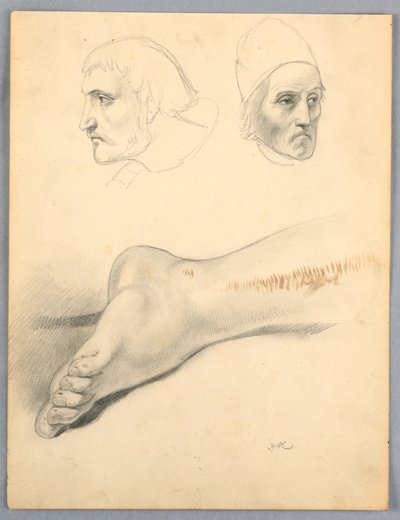 Right Foot and Two Heads, 1852 by Daniel Huntington