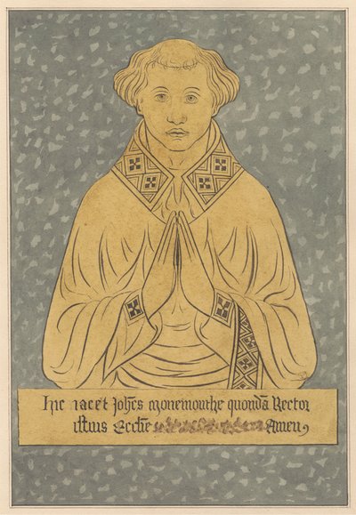 Brass Plate for a Rector from Harlington Church by Daniel Lysons