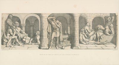 Harold and the Saxons are Confined in the Castle of Beaurain, near Montreuil by Daniel Maclise