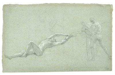 Study for The Siege of Gibraltar (Study of Rescued Figure and Two Figures Pulling on an Oar), 1785-1786 by Daniel Mytens