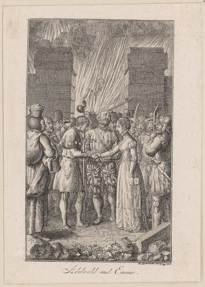 Adelwold and Emma. Ballad by Bertrand by Daniel Nikolaus Chodowiecki