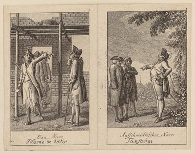 Pages 7 and 8 from Centifolium Stultorum, Follies by Daniel Nikolaus Chodowiecki
