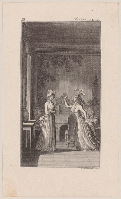 Clarisse Tells Her Sister Arabella Some Biting Truths by Daniel Nikolaus Chodowiecki