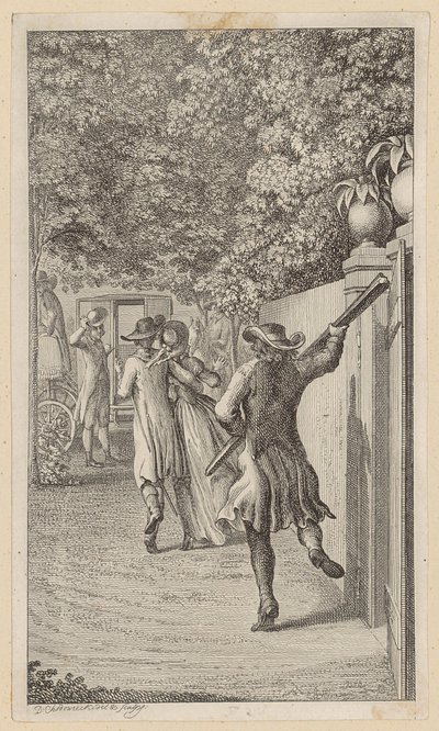 Clarisse is Abducted by Lovelace by Daniel Nikolaus Chodowiecki