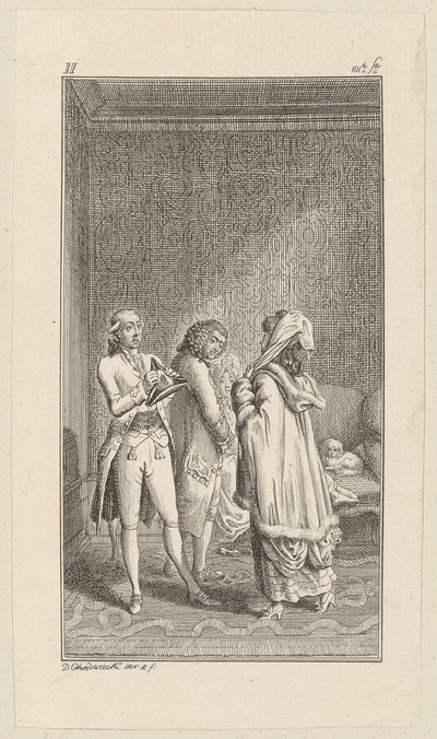 Doctor Flink Before Lady Sophister by Daniel Nikolaus Chodowiecki