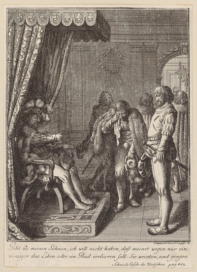 Noble Scene from the Life of Louis the Pious by Daniel Nikolaus Chodowiecki