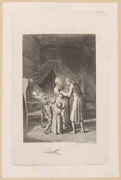Joy over the New Arrival [Childbirth] by Daniel Nikolaus Chodowiecki