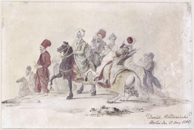 Entourage from the Turkish Embassy. E. 25 by Daniel Nikolaus Chodowiecki