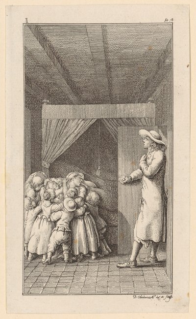 Gertrud in Bed with an Infant by Daniel Nikolaus Chodowiecki