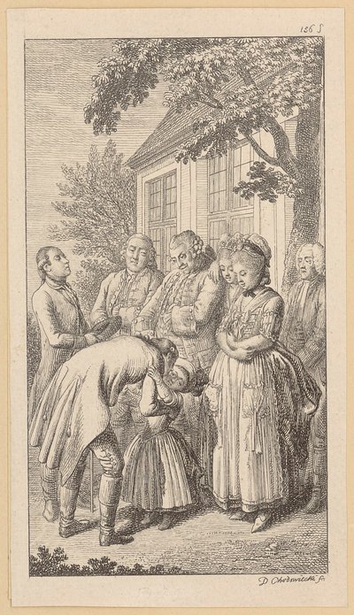 Mr. v. G. and Alexander Saying Goodbye by Daniel Nikolaus Chodowiecki