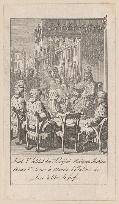 Charles V Enfeoffs Elector Maurice of Saxony, Sheet 3 of the Series 
