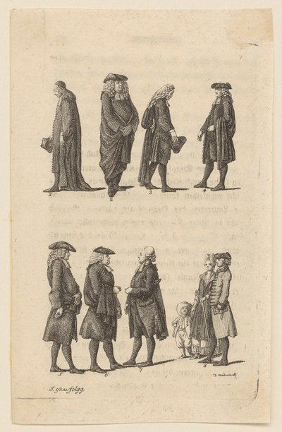 Attire of Berlin preachers by Daniel Nikolaus Chodowiecki