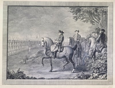 King Friedrich II. Guard Parade in Potsdam by Daniel Nikolaus Chodowiecki
