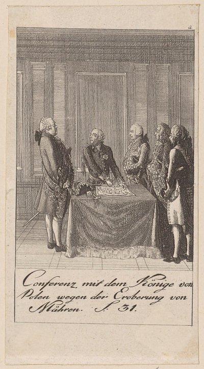 Conference with the King of Poland Regarding the Conquest of Moravia by Daniel Nikolaus Chodowiecki