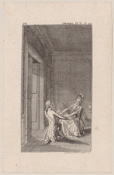 Lovelace Presses Clarisse with His Proposals by Daniel Nikolaus Chodowiecki