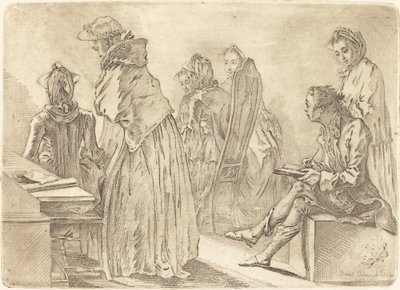 Party with Six Ladies and the Artist by Daniel Nikolaus Chodowiecki