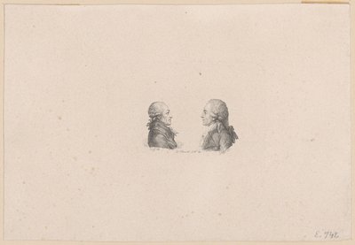 Portrait of Court Painter Anton Graff and Court Councillor Wilhelm Gottlieb Becker by Daniel Nikolaus Chodowiecki