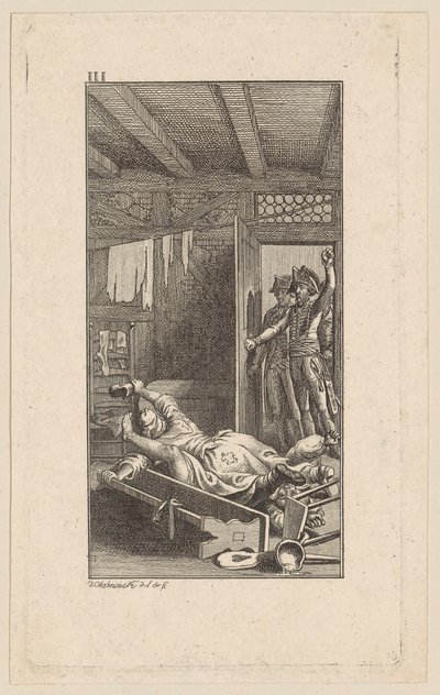 Siegfried von Lindenberg Surprises His Schoolmaster in a Domestic Scene by Daniel Nikolaus Chodowiecki