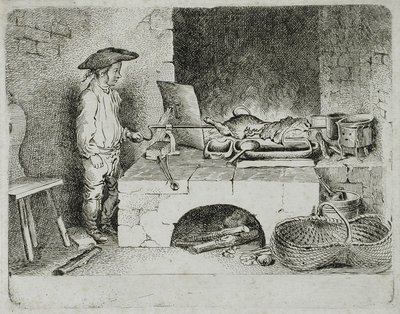 The Boy with the Sausage Spit by Daniel Nikolaus Chodowiecki